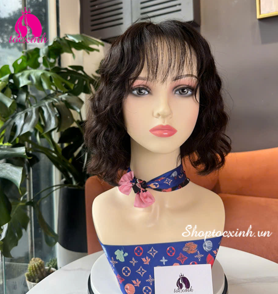 TÓC BỘ SIÊU DA LÀM BẰNG TÓC THẬT UỐN XOĂN