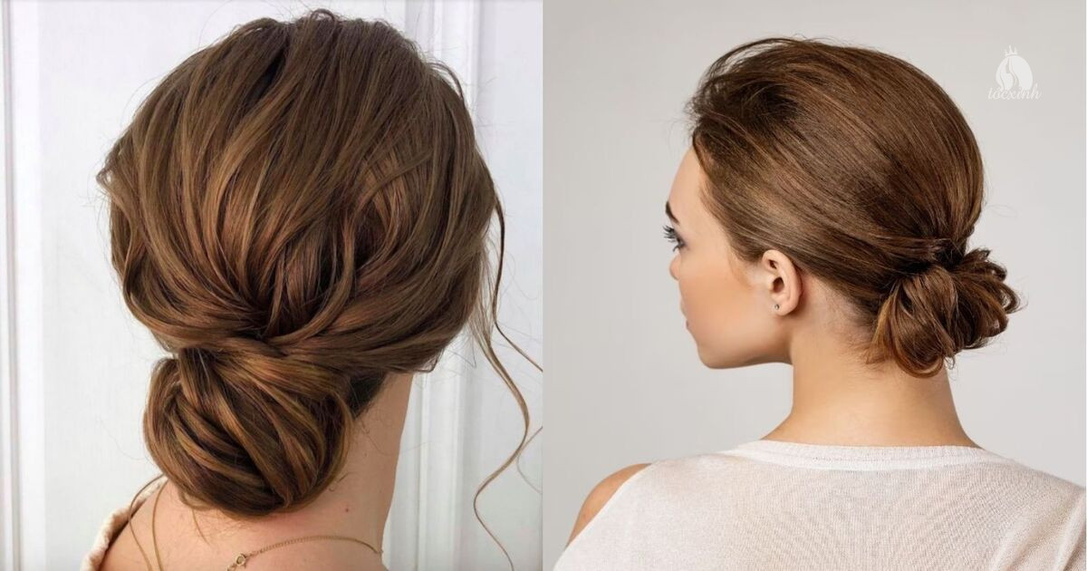 Tóc búi thấp cổ điển