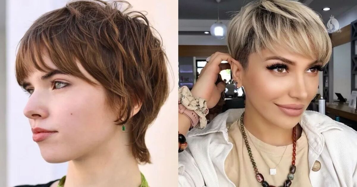 Top 35 mẫu tóc tém ngắn đẹp điên đảo, không thể rời mắt 50 Tóc tém feathered ôm mặt