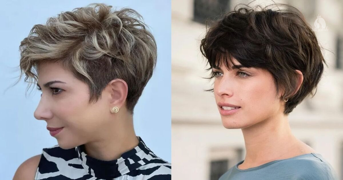 Top 35 mẫu tóc tém ngắn đẹp điên đảo, không thể rời mắt 43 Tóc tém mái ngắn tỉa feathered