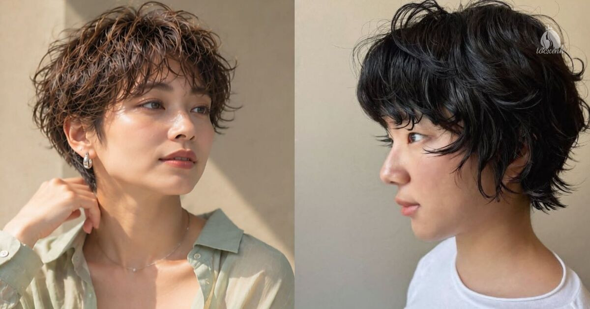 Tóc mullet layer nữ tém ngắn