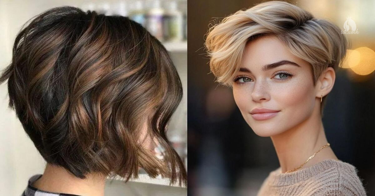 Tóc tém nhuộm màu gì đẹp? Bảng màu nhuộm tôn da đỉnh cao 14 Tóc tém nhuộm balayage