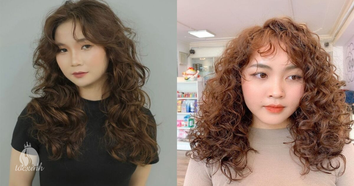 Tóc ngắn uốn xoăn lọn nhỏ truyền thống