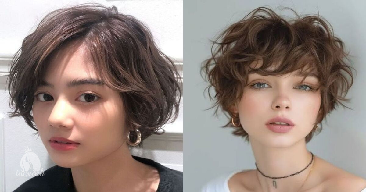 Tóc tém uốn xoăn nhẹ