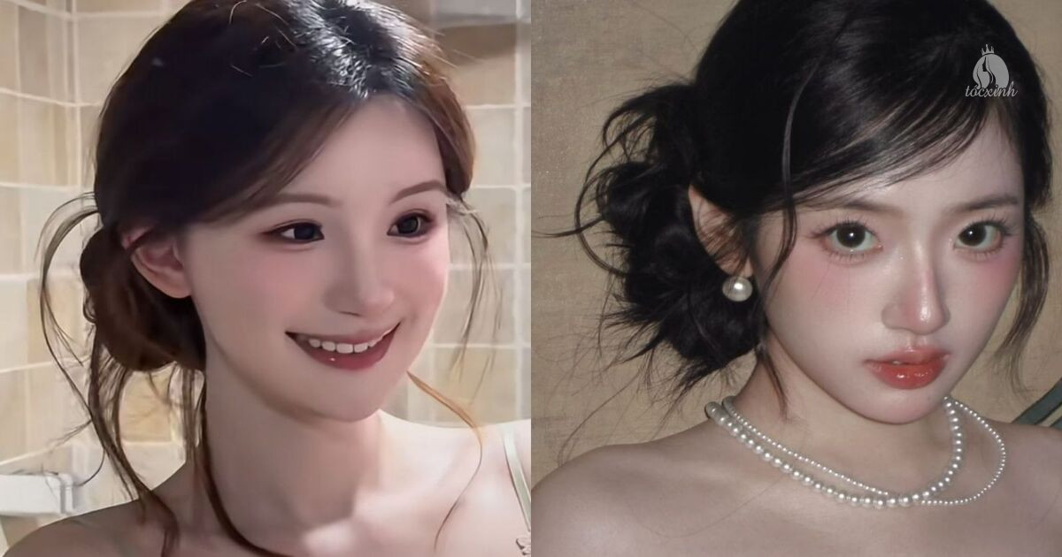 búi tóc một bên