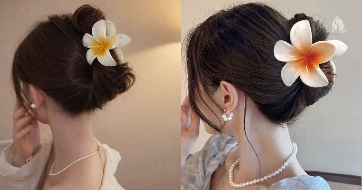 Búi tóc bằng kẹp càng cua cơ bản