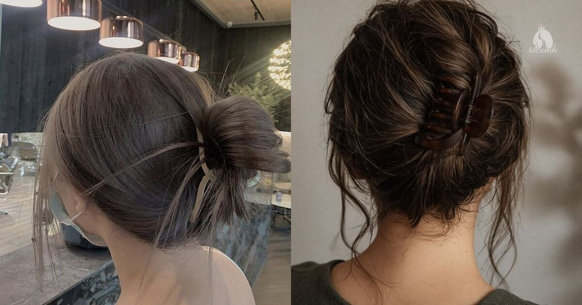 15+ Cách búi tóc không bị già, vừa trẻ trung vừa dễ làm tại nhà 33 Búi tóc bằng kẹp càng cua kiểu Hàn