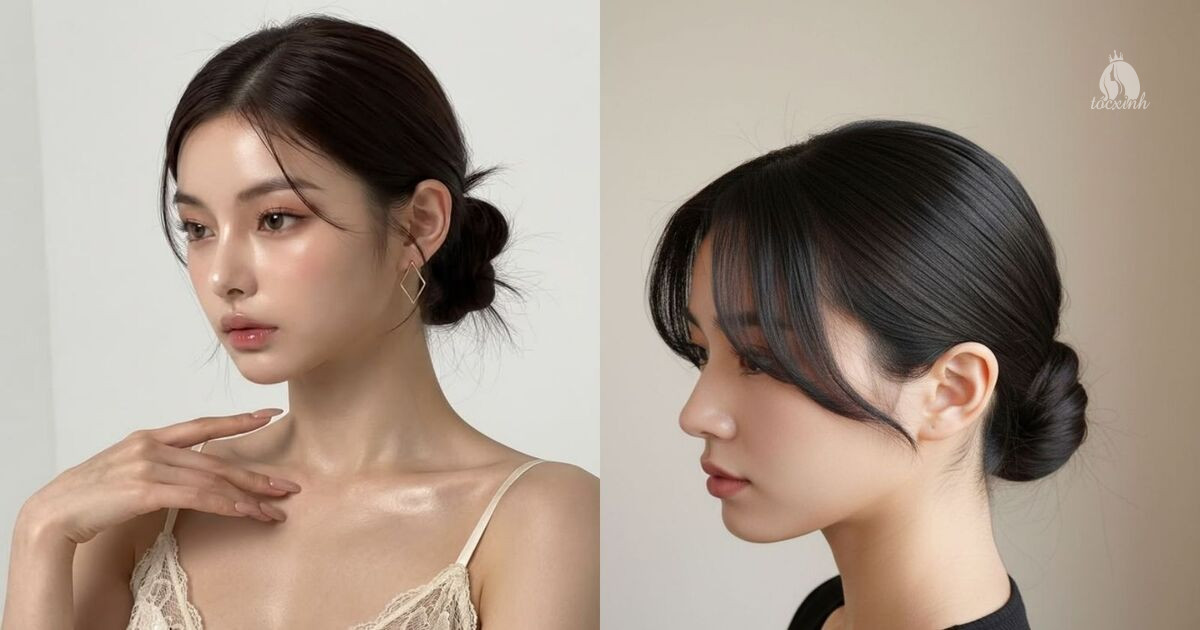 Cách búi tóc củ tỏi không cần dụng cụ