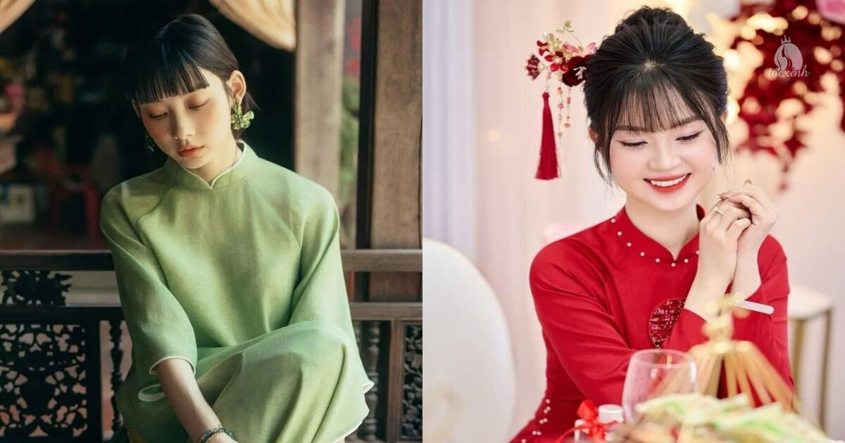 25+ Cách búi tóc mặc áo dài đẹp, trẻ trung, dễ làm dịp Tết, kỷ yếu 48 Cách búi tóc mặc áo dài cho mặt dài