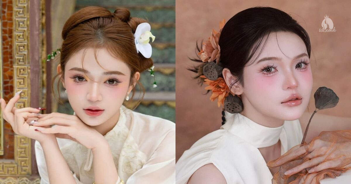 25+ Cách búi tóc mặc áo dài đẹp, trẻ trung, dễ làm dịp Tết, kỷ yếu 51 Cách búi tóc mặc áo dài Tết