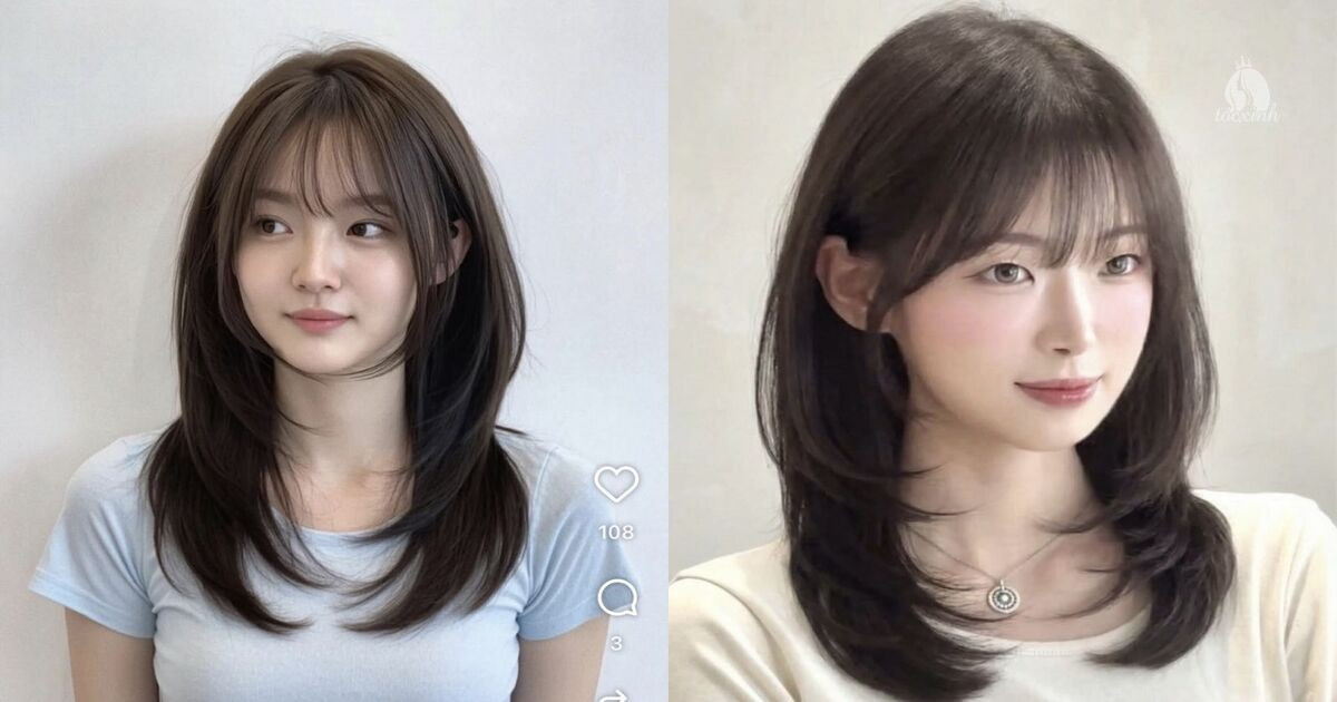 Top 12+ kiểu tóc layer ngang bầu mái Pháp cute hợp mọi dáng mặt 21 layer ngang bầu mái pháp cho mặt tròn