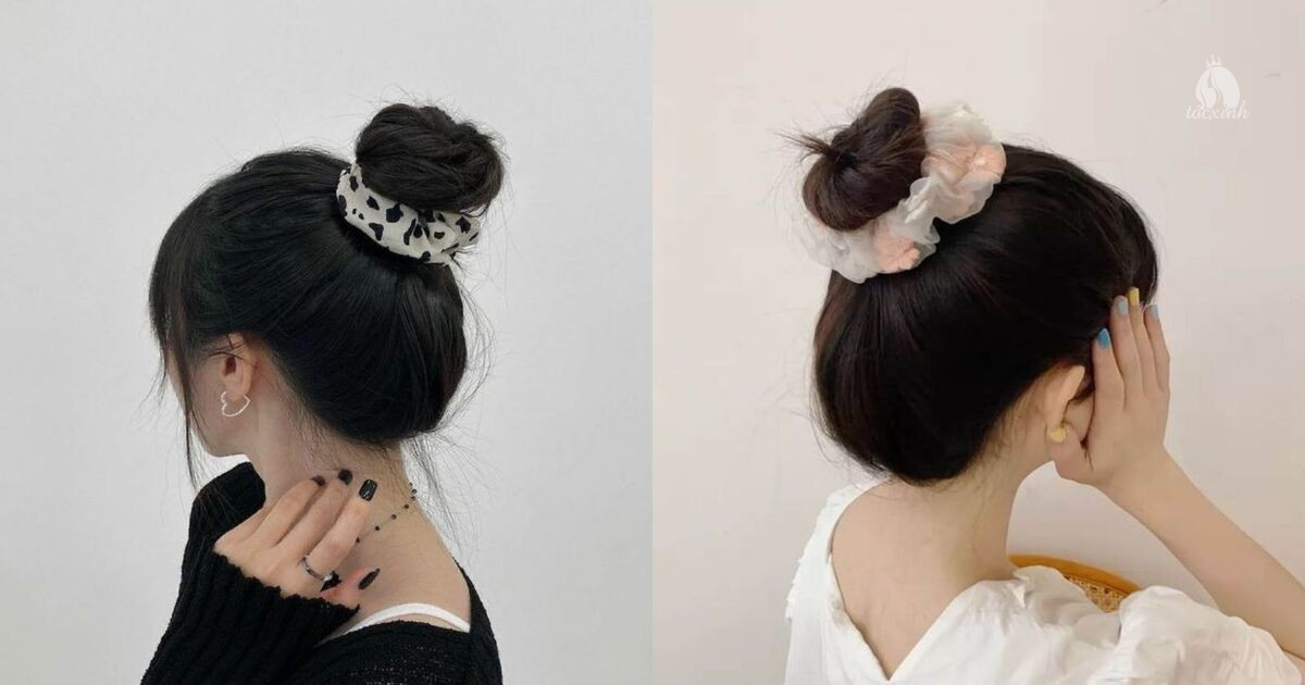 Mẹo búi tóc củ tỏi phồng đẹp