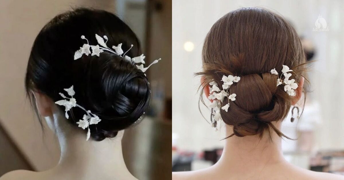 15+ Cách búi tóc bằng trâm cài đẹp, đơn giản cho nàng tóc ngắn và dài 32 Tóc búi cài trâm cô dâu