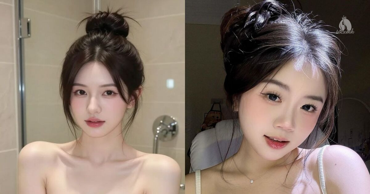 20+ kiểu tóc búi Hàn Quốc đẹp cho nàng đi học, đi làm và dự tiệc 27 Tóc búi cao Hàn Quốc
