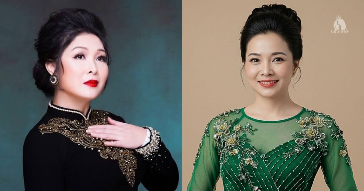 Tóc búi cao phồng mái vuốt ngược