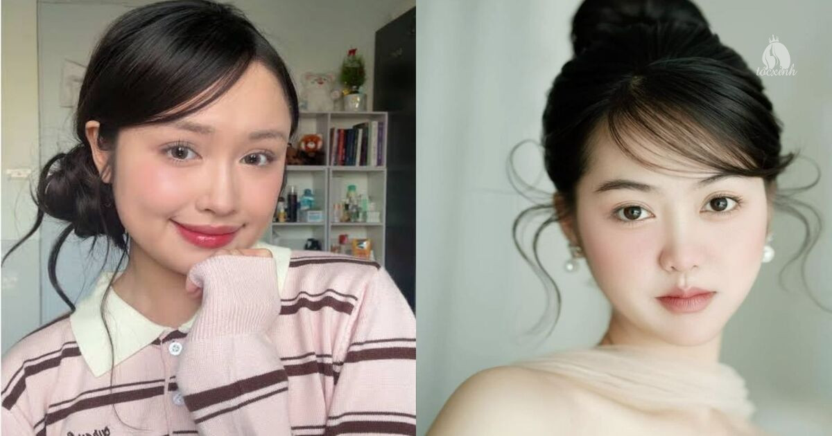 Tóc búi mái lệch