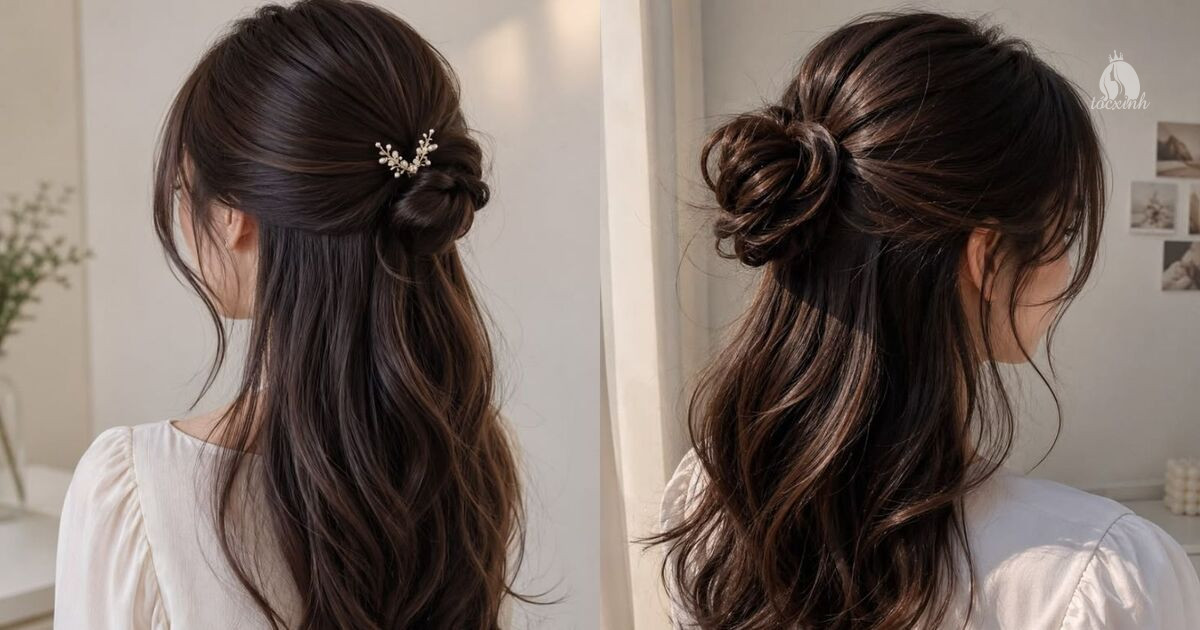 Tóc búi nửa đầu