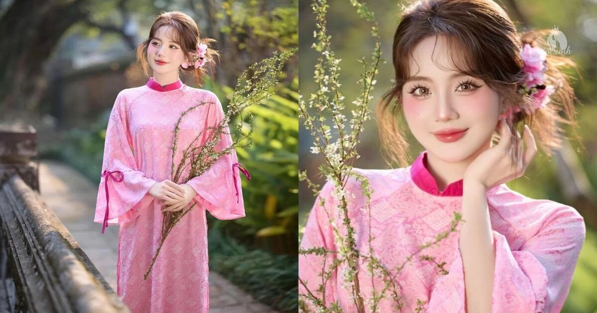 25+ Cách búi tóc mặc áo dài đẹp, trẻ trung, dễ làm dịp Tết, kỷ yếu 42 Tóc búi phồng Pháp mặc áo dài