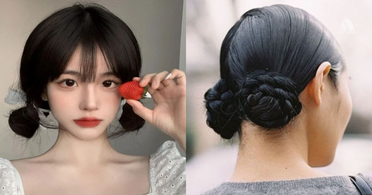 Tóc búi thấp hai bên
