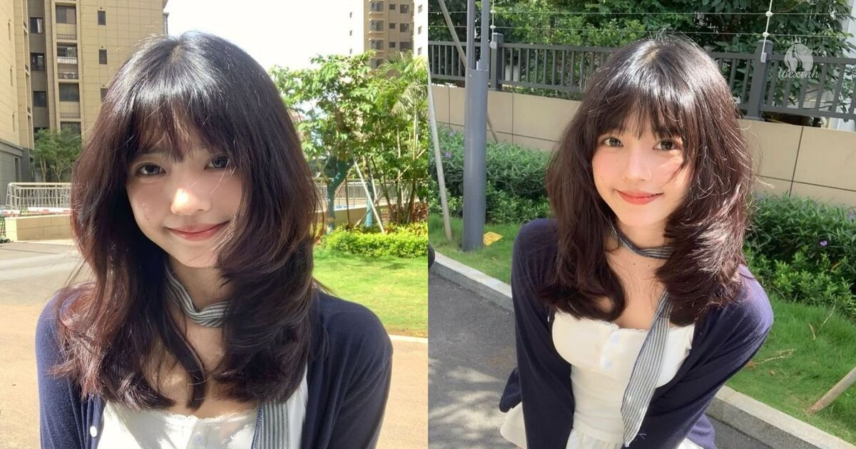 Top 12+ kiểu tóc layer ngang bầu mái Pháp cute hợp mọi dáng mặt 18 tóc layer ngang bầu mái Pháp dày
