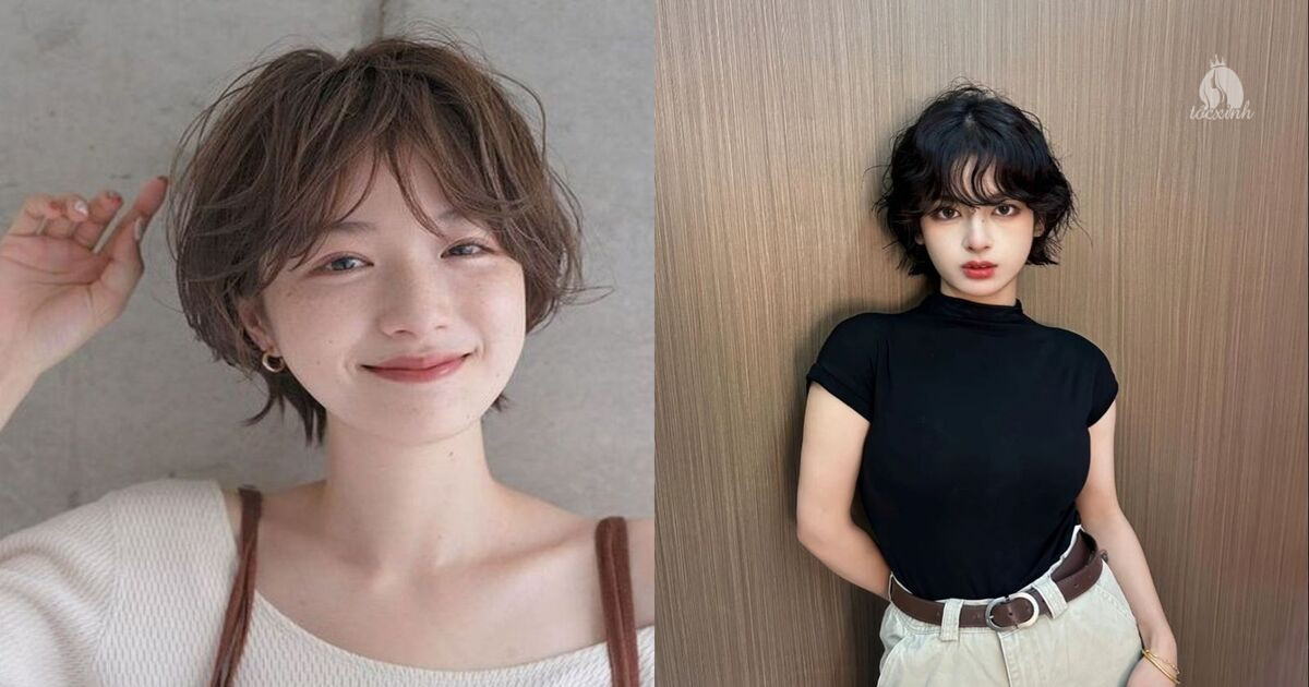 Tóc pixie nữ xoăn đuôi